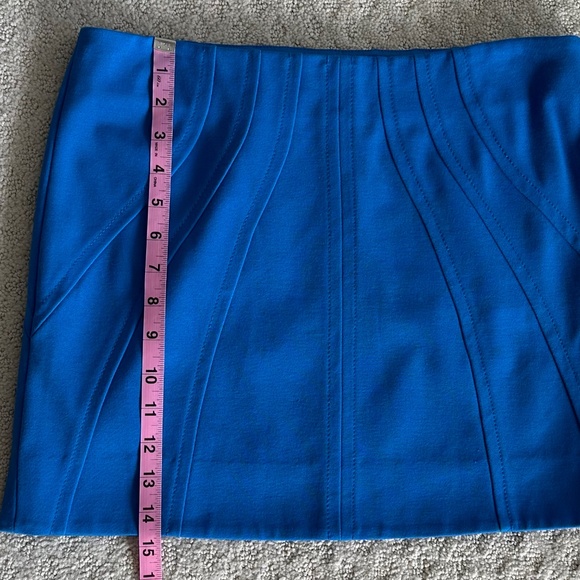 Diane Von Furstenberg Cameroon Stretch Jersey Mini Skirt Electric Blue Size 8 - Picture 13 of 14